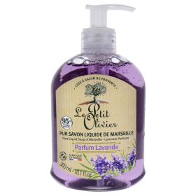 Pure Marseille Liquid Soap - Lavender Perfume by Le Petit Olivier for Women - 10.1 oz Soap