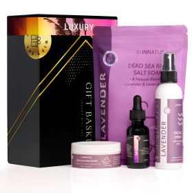 Luxury Dead Sea Spa Gift Set - Bath Salt, Facial Spray, Mud Mask & Essential Oil - Aromatherapy & Skincare Collection for Relaxation