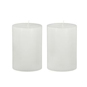 4x6" 2PK Unscented Soy Wax Candle, White