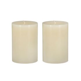 4x6" 2PK Unscented Soy Wax Candle, Ivory