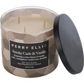 PERRY ELLIS SMOKY CADE & VANILLA by Perry Ellis SCENTED CANDLE 14.5 OZ